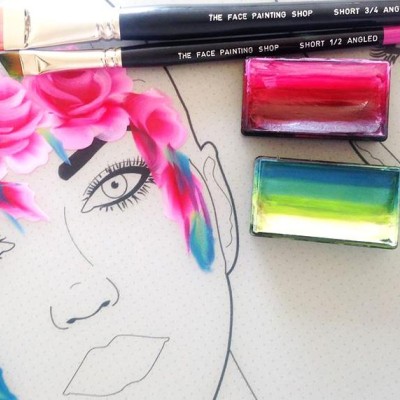 The Face Painting Shop Short 1/2 Angled Brush The Face Painting Shop Short 1/2 Angled Brush